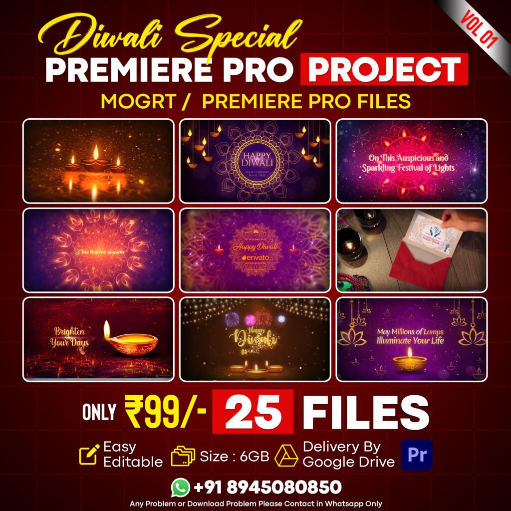 Diwali Special Combo Pack - Premiere Pro Project VOL 01