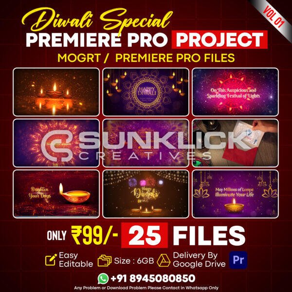 Diwali Special Combo Pack – Premiere Pro Project Vol. 01