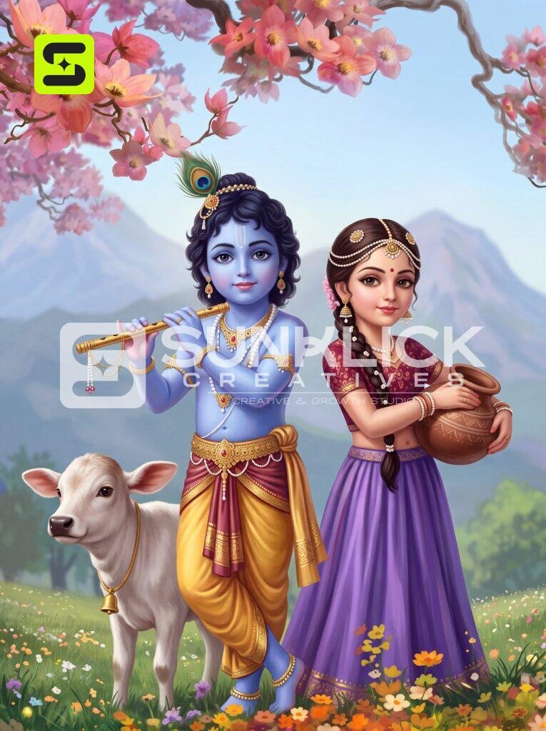 Bal Radha Krishna Cute Art 24 – Ultra HD God Photo