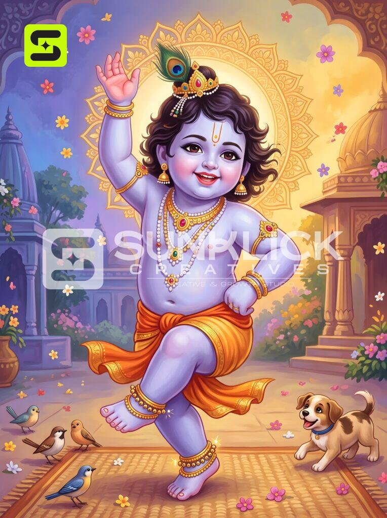 Dancing Bal Krishna – Ultra HD God Photo