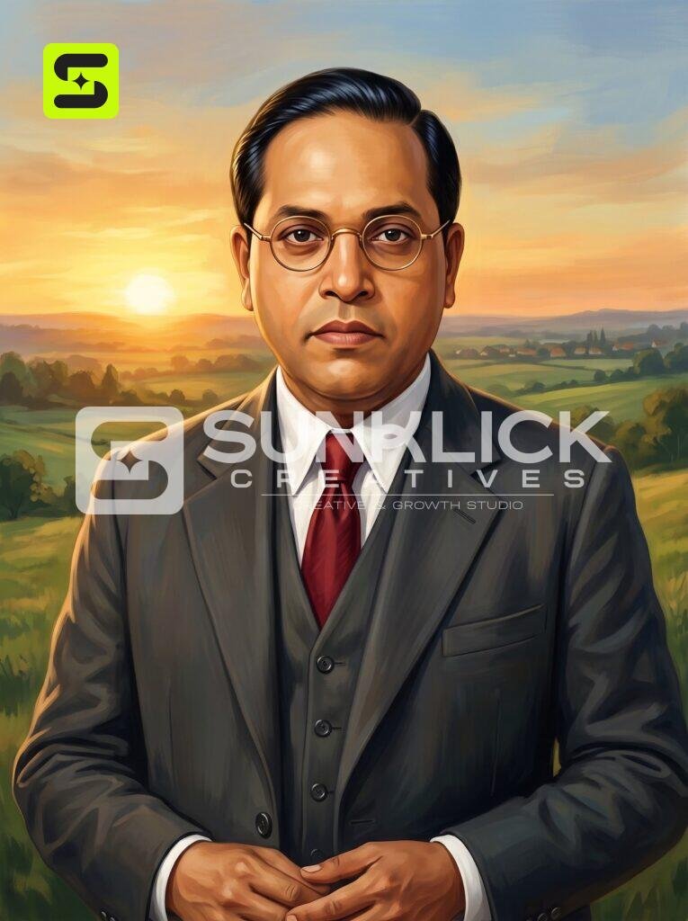 Dr B R Ambedkar Portrait 15 – Ultra HD Wall Art