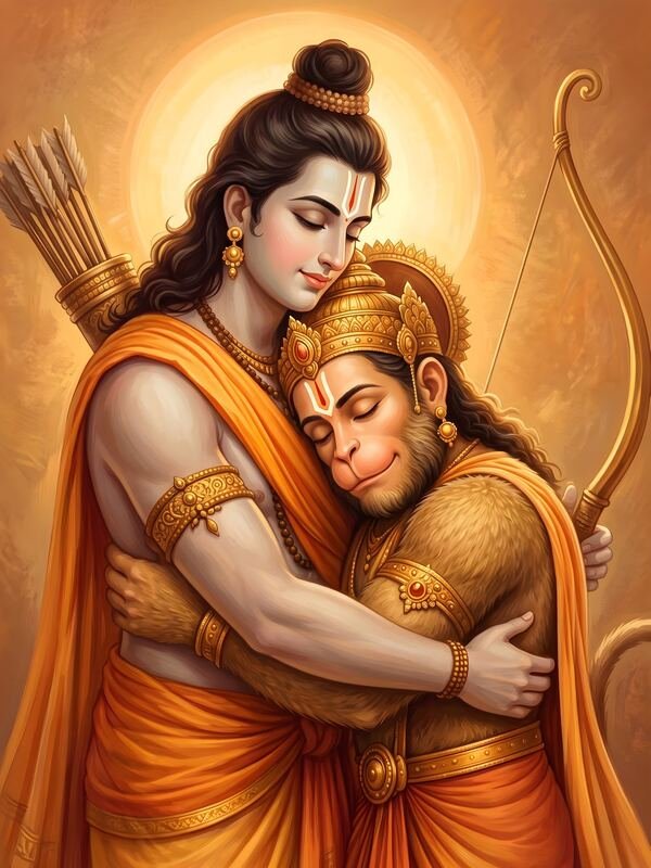 Lord Ram Embracing Hanuman – Ultra HD God Photo