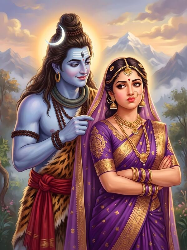 Shiva Parvati in the Himalayas – Ultra HD God Photo