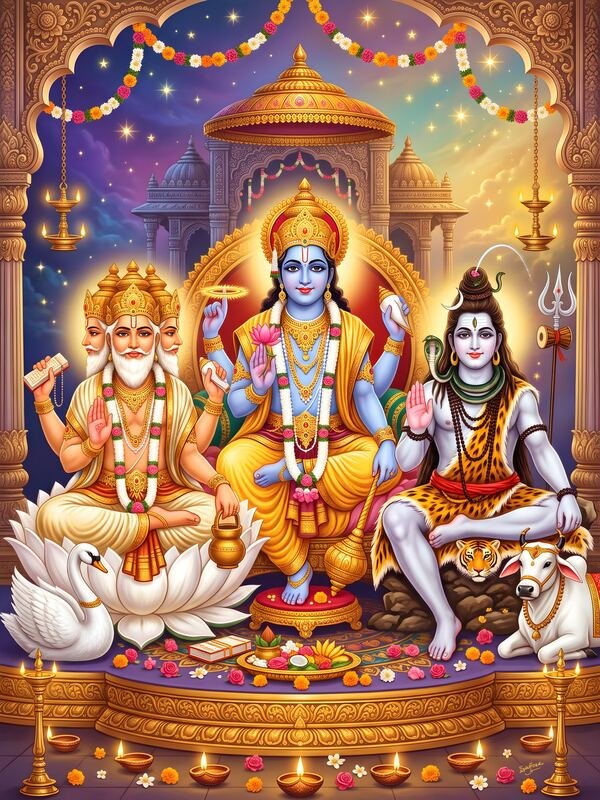 Brahma Vishnu Maheshwar Trimurti 19 – Ultra HD God Photo