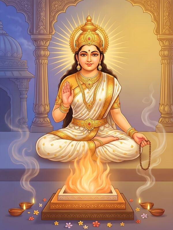 Maa Durga Seated in Meditation – Ultra HD God Photo