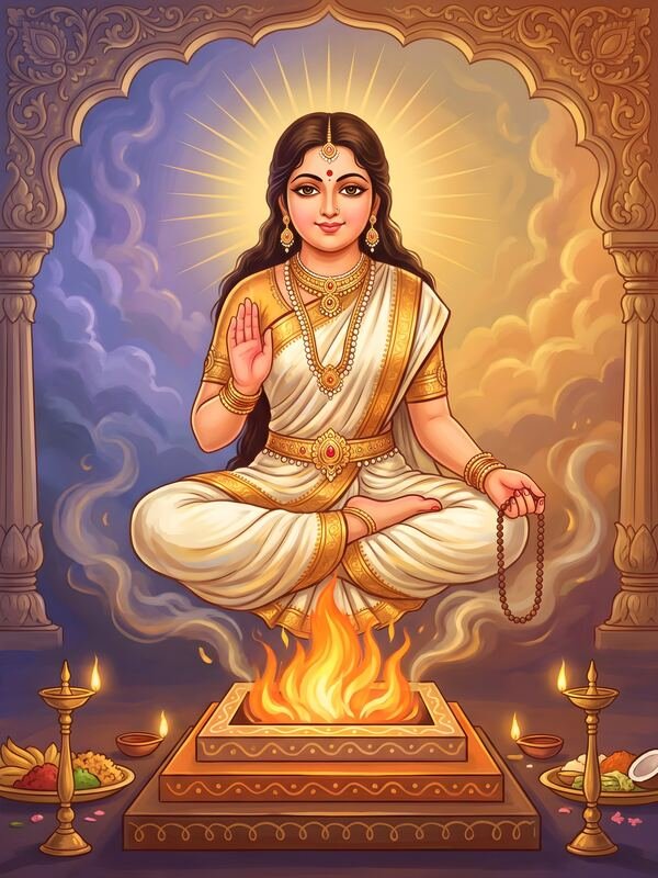 Maa Durga Seated in Meditation 02 – Ultra HD God Photo