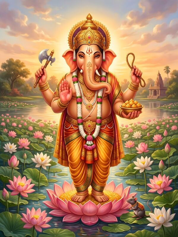 Lord Ganesh Standing 07 – Ultra HD God Photo