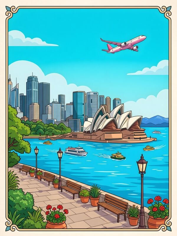 Sydney City Travel Poster – Ultra HD Wall Art