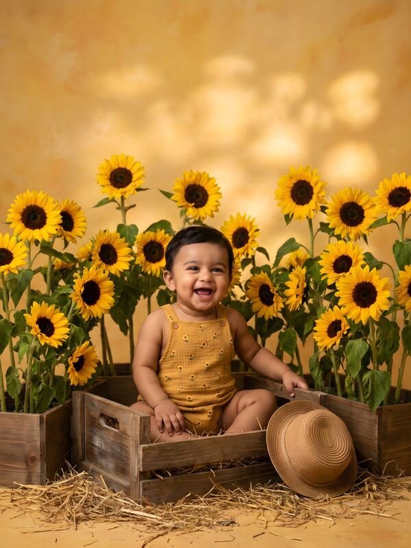 Baby Photoshoot Sunflower Theme 02 – Ultra HD Photo