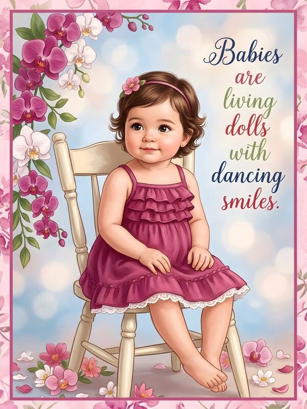 Baby Girl Photoshoot Quote Frame – Ultra HD Photo
