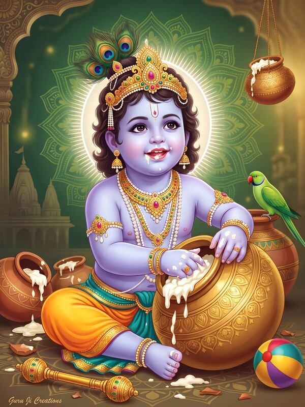 Bal Gopal with Makhan Pot – Ultra HD God Photo