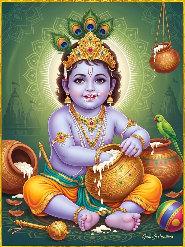 Bal Gopal with Makhan Pot 03 – Ultra HD God Photo