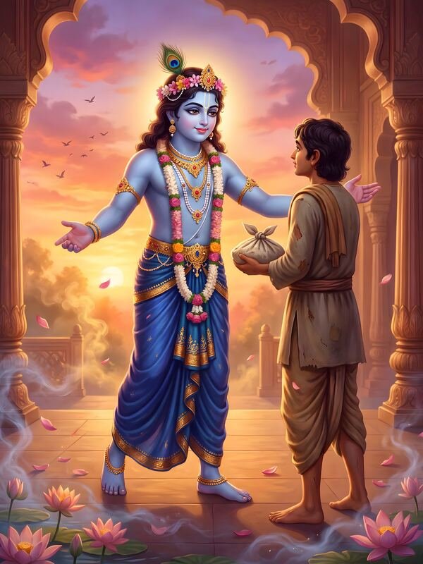 Krishna and Sudama – Ultra HD God Photo