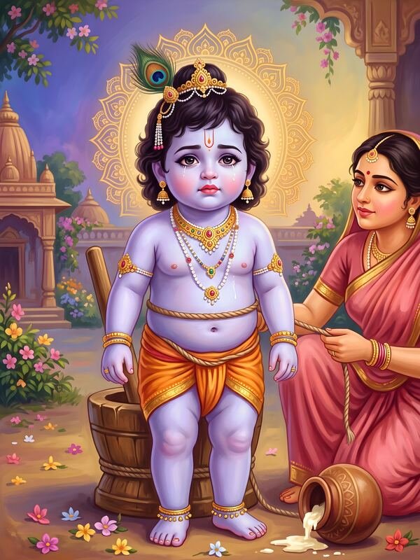 Maa Yashoda with Bal Krishna – Ultra HD God Photo