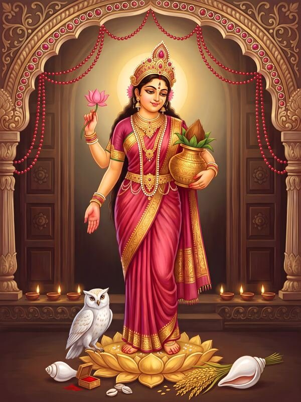 Maa Lakshmi in the Temple – Ultra HD God Photo
