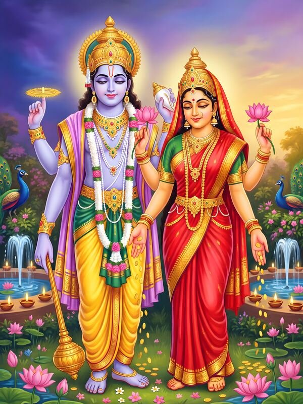 Lakshmi Narayan Divine Couple 41 – Ultra HD God Photo