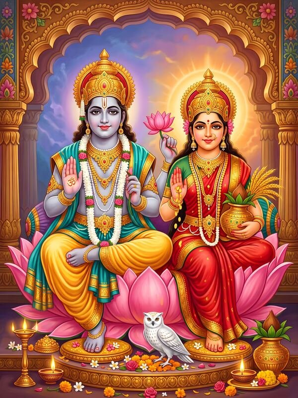 Lakshmi Narayan Divine Couple 43 – Ultra HD God Photo