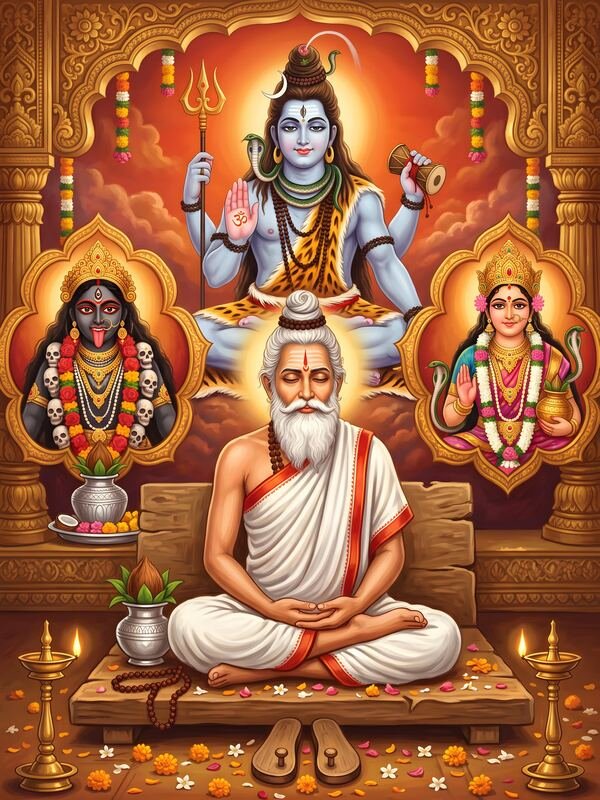 Baba Lokenath with Lord Shiva and Maa Kali – Ultra HD God Photo