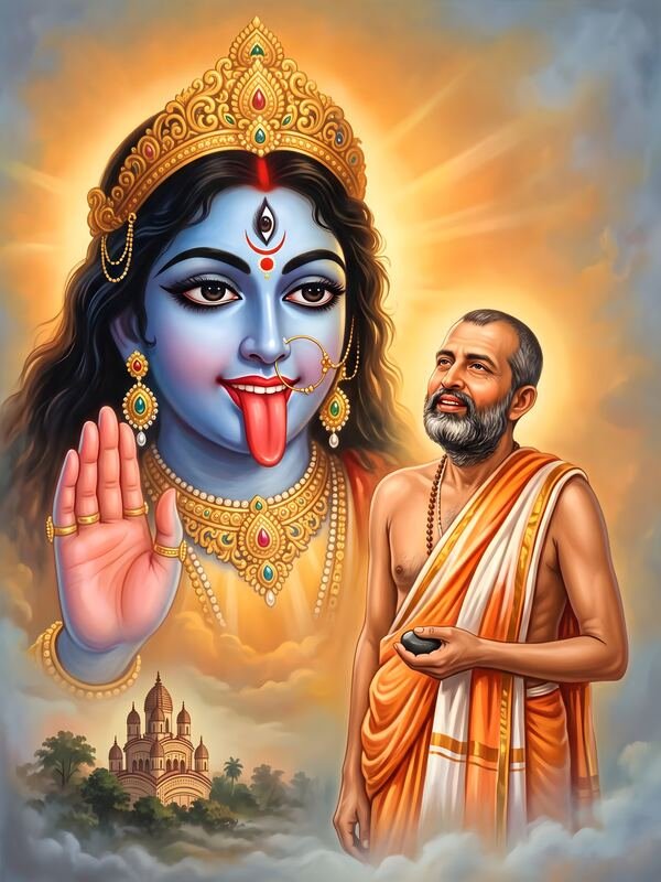 Maa Kali Blessing Sri Ramakrishna 02 – Ultra HD God Photo