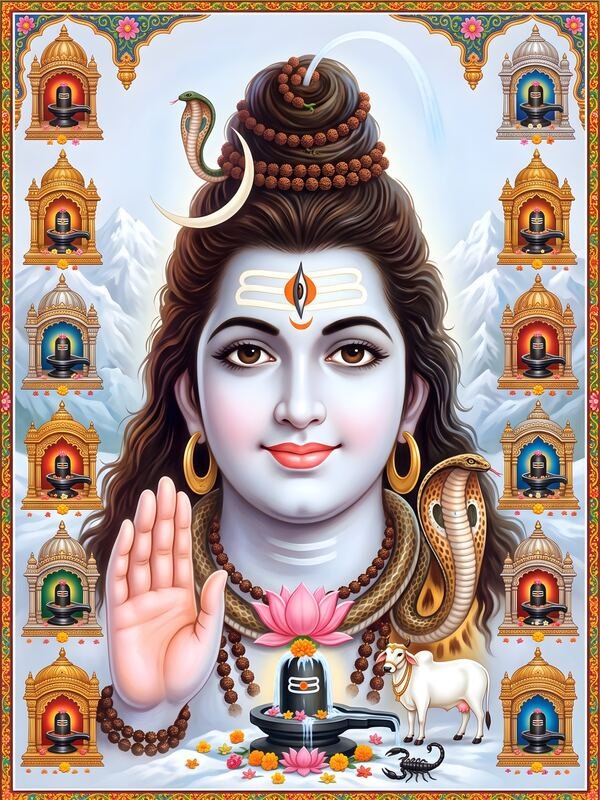 Lord Shiva Blessing Portrait 02 – Ultra HD God Photo