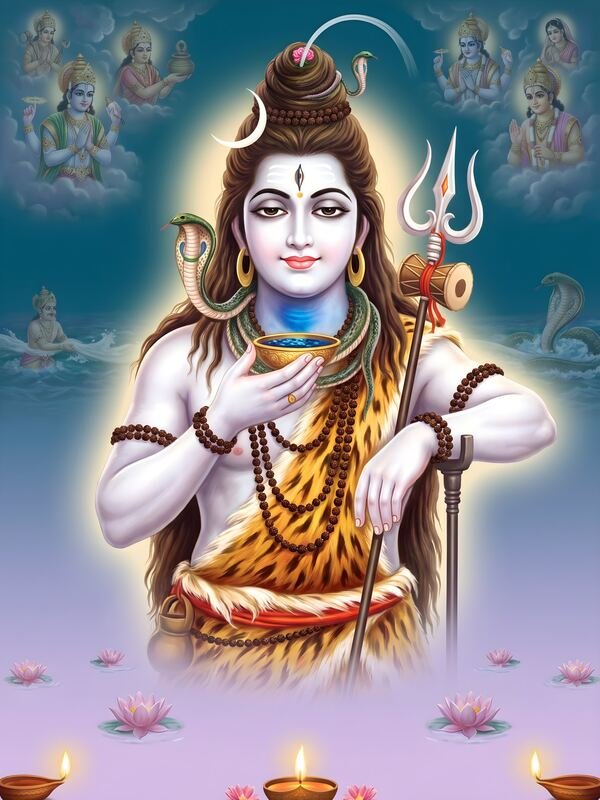 Lord Shiva Blessing Portrait 04 – Ultra HD God Photo