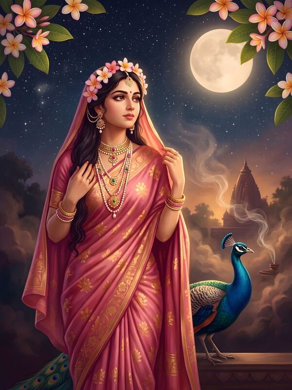 Radha Waiting under the Moon – Ultra HD God Photo