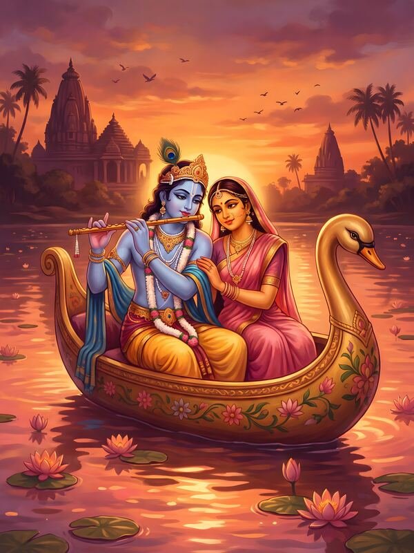 Radha Krishna Standing Together 20 – Ultra HD God Photo