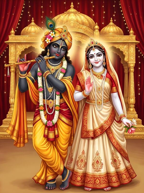 ISKCON Style Radha Krishna Art 32 – Ultra HD God Photo