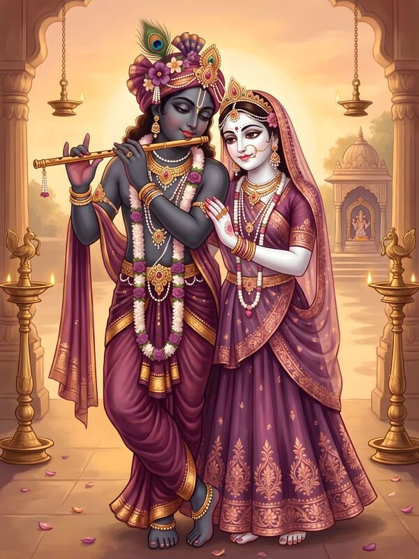 ISKCON Style Radha Krishna Art 39 – Ultra HD God Photo