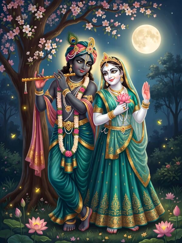 ISKCON Style Radha Krishna Art 43 – Ultra HD God Photo