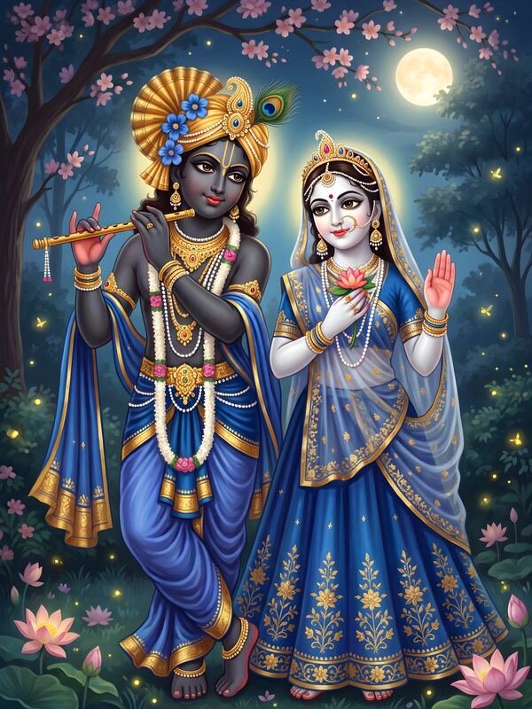 ISKCON Style Radha Krishna Art 45 – Ultra HD God Photo