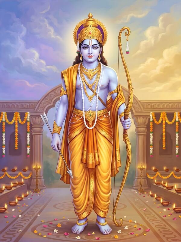 Lord Rama Standing with Bow 04 – Ultra HD God Photo