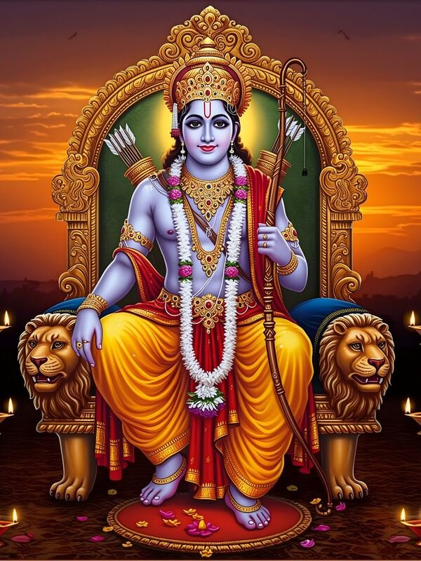 Lord Rama on the Golden Throne 10 – Ultra HD God Photo