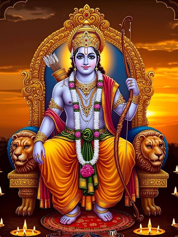 Lord Rama on the Golden Throne 11 – Ultra HD God Photo