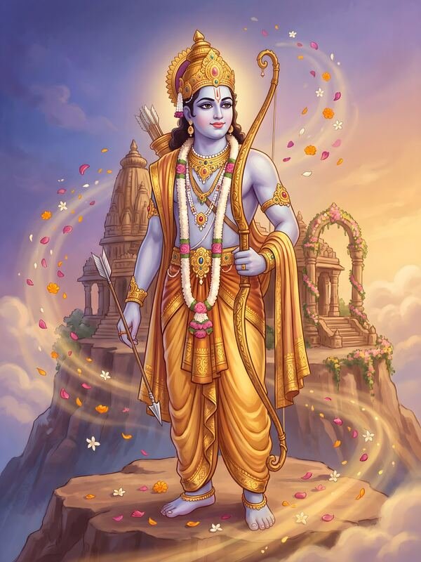 Lord Rama Standing with Bow 07 – Ultra HD God Photo