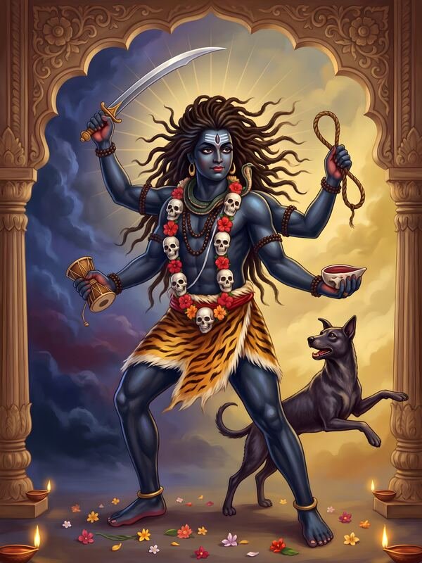 Kaal Bhairav with Dog 02 – Ultra HD God Photo