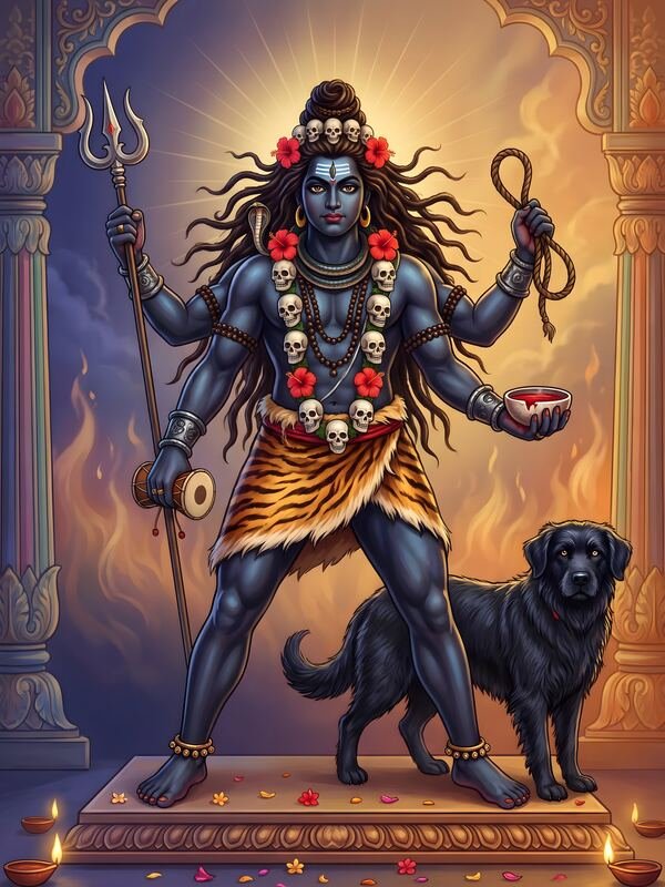 Kaal Bhairav with Dog 07 – Ultra HD God Photo