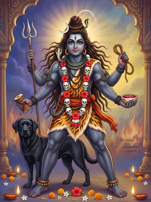 Kaal Bhairav with Dog 08 – Ultra HD God Photo