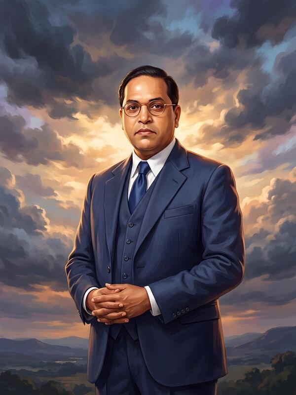 Dr B R Ambedkar Portrait – Ultra HD Wall Art