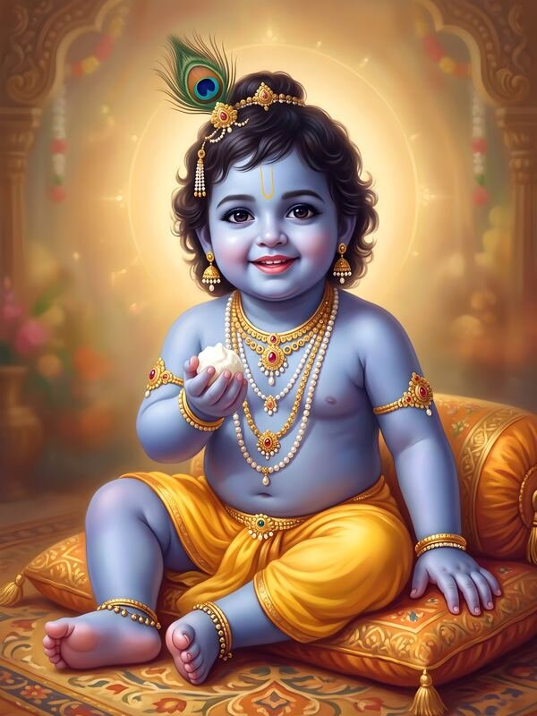 Cute Bal Krishna Dancing 03 – Ultra HD God Photo