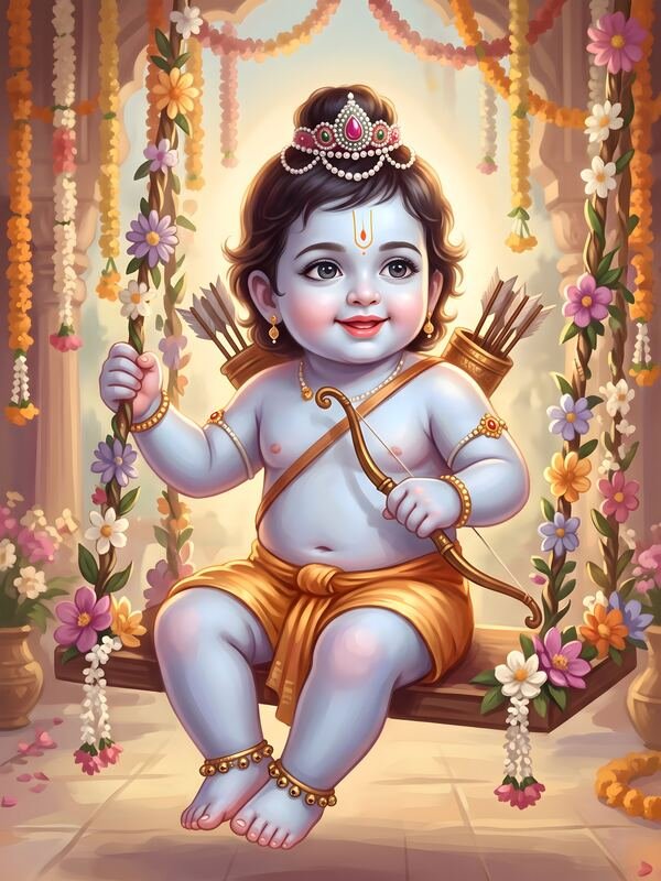 Bal Ram Lalla with Bow and Arrow 04 – Ultra HD God Photo