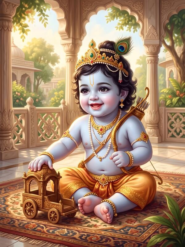 Bal Ram Lalla Playing in the Palace 15 – Ultra HD God Photo