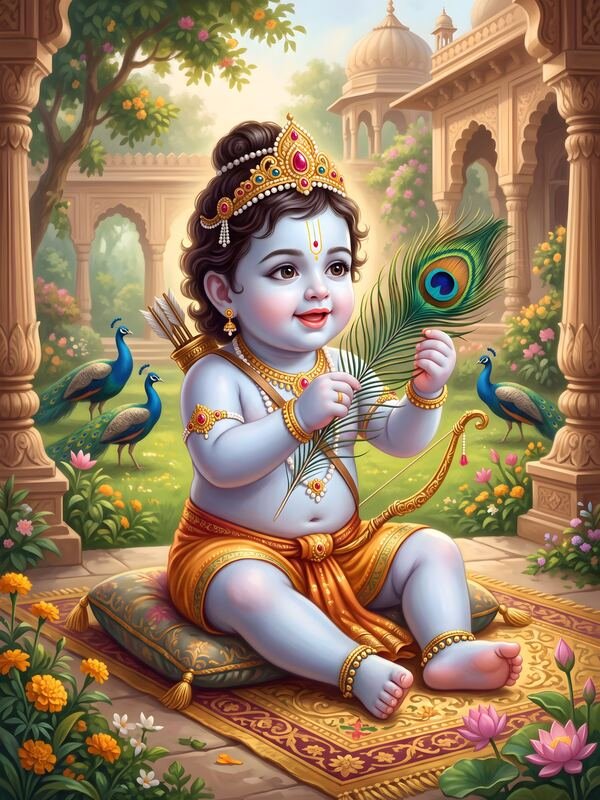 Bal Ram Lalla Playing in the Palace 17 – Ultra HD God Photo