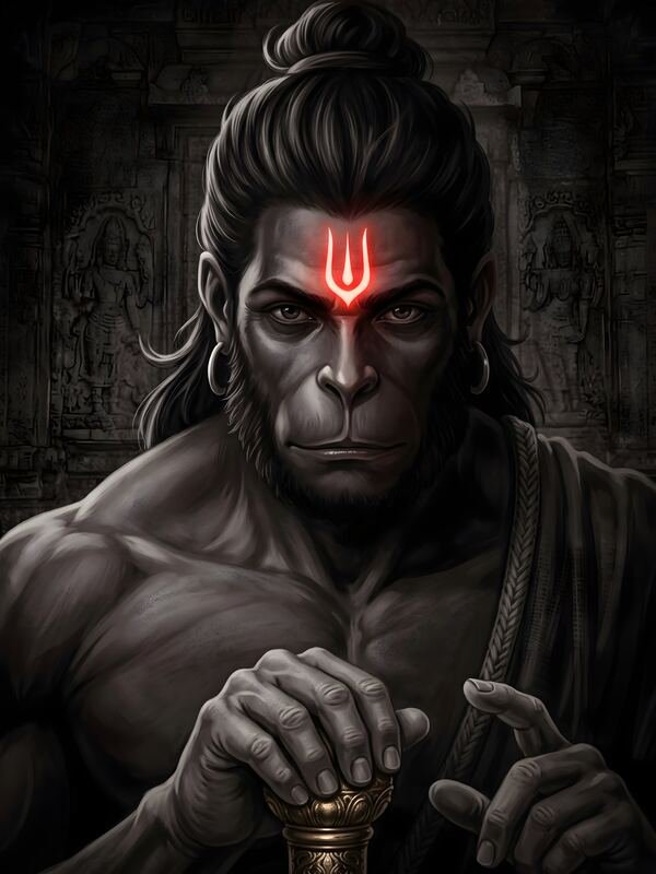 Lord Hanuman Fierce Portrait 43 – Ultra HD God Photo
