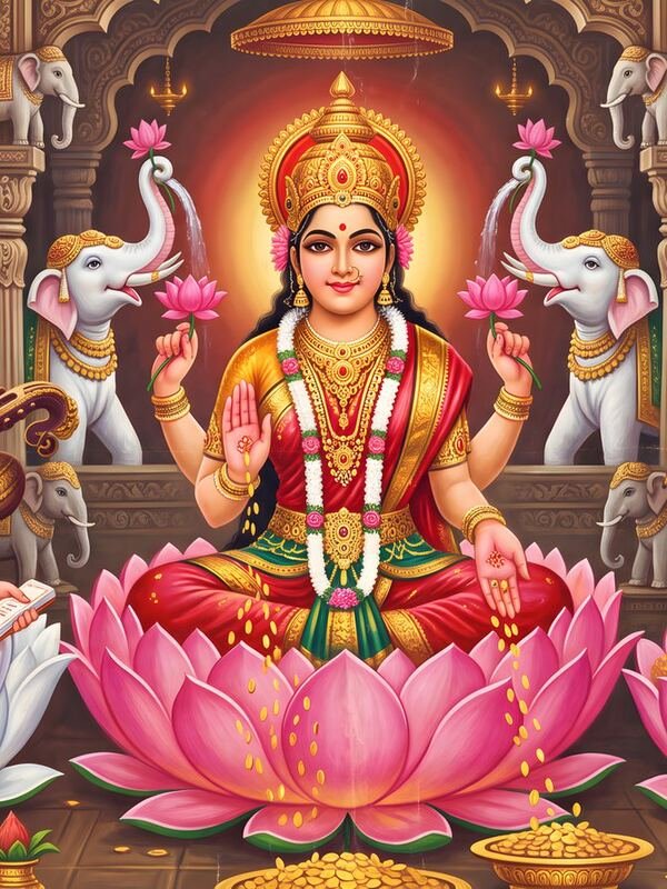 Maa Lakshmi Ganesh Saraswati 16 – Ultra HD God Photo (Landscape)