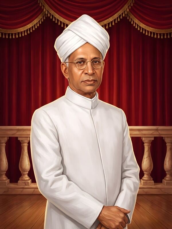 Dr Sarvepalli Radhakrishnan Portrait 66 – Ultra HD Wall Art