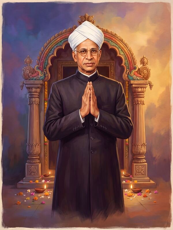 Dr Sarvepalli Radhakrishnan Portrait 105 – Ultra HD Wall Art