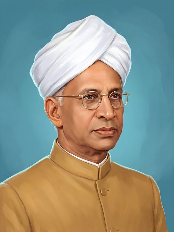 Dr Sarvepalli Radhakrishnan Portrait 114 – Ultra HD Wall Art