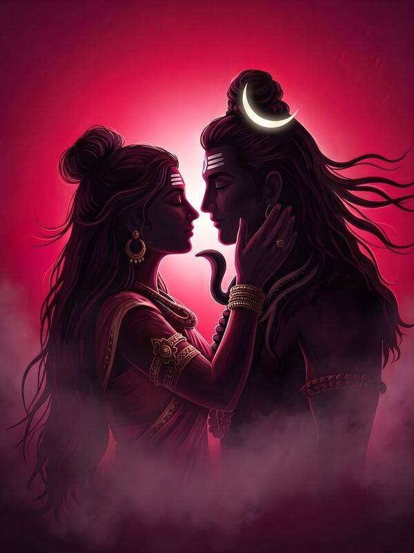Shiv Parvati Romantic Silhouette – Ultra HD God Photo