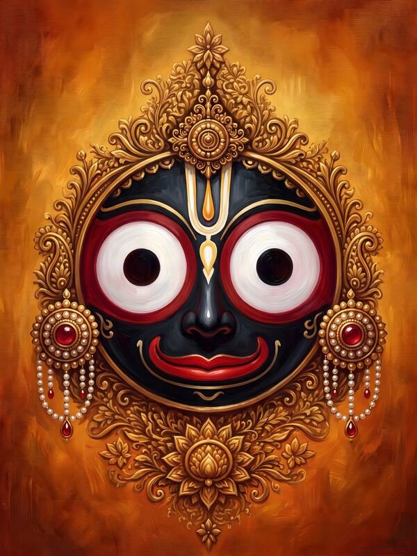 Lord Jagannath Face Art – Ultra HD Devotional Art